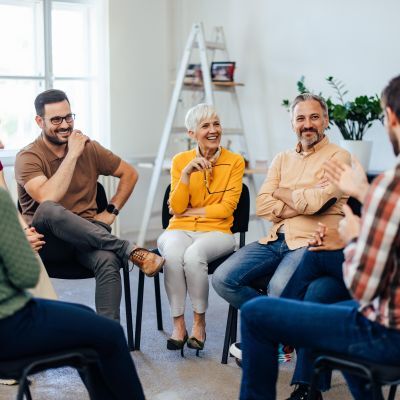 A group session during cocaine rehab in Kentucky