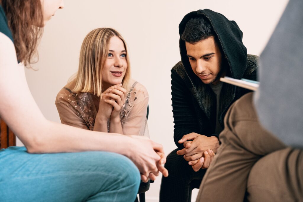 A group therapy session during opiate rehab in kentucky