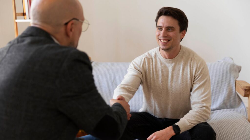 A man undergoing individual therapy at Adderall rehab in Kentucky.