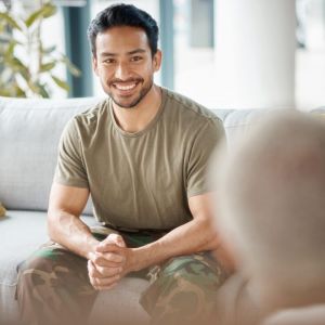 A man feels relief during veteran rehab kentucky