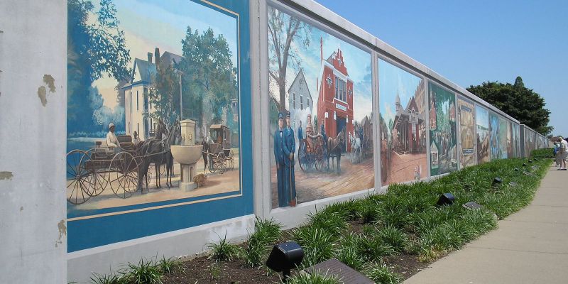 Paducah Kentucky floodwall murals